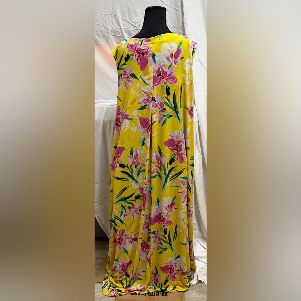 Susan Graver Yellow Floral Dress - Picture 3 of 7